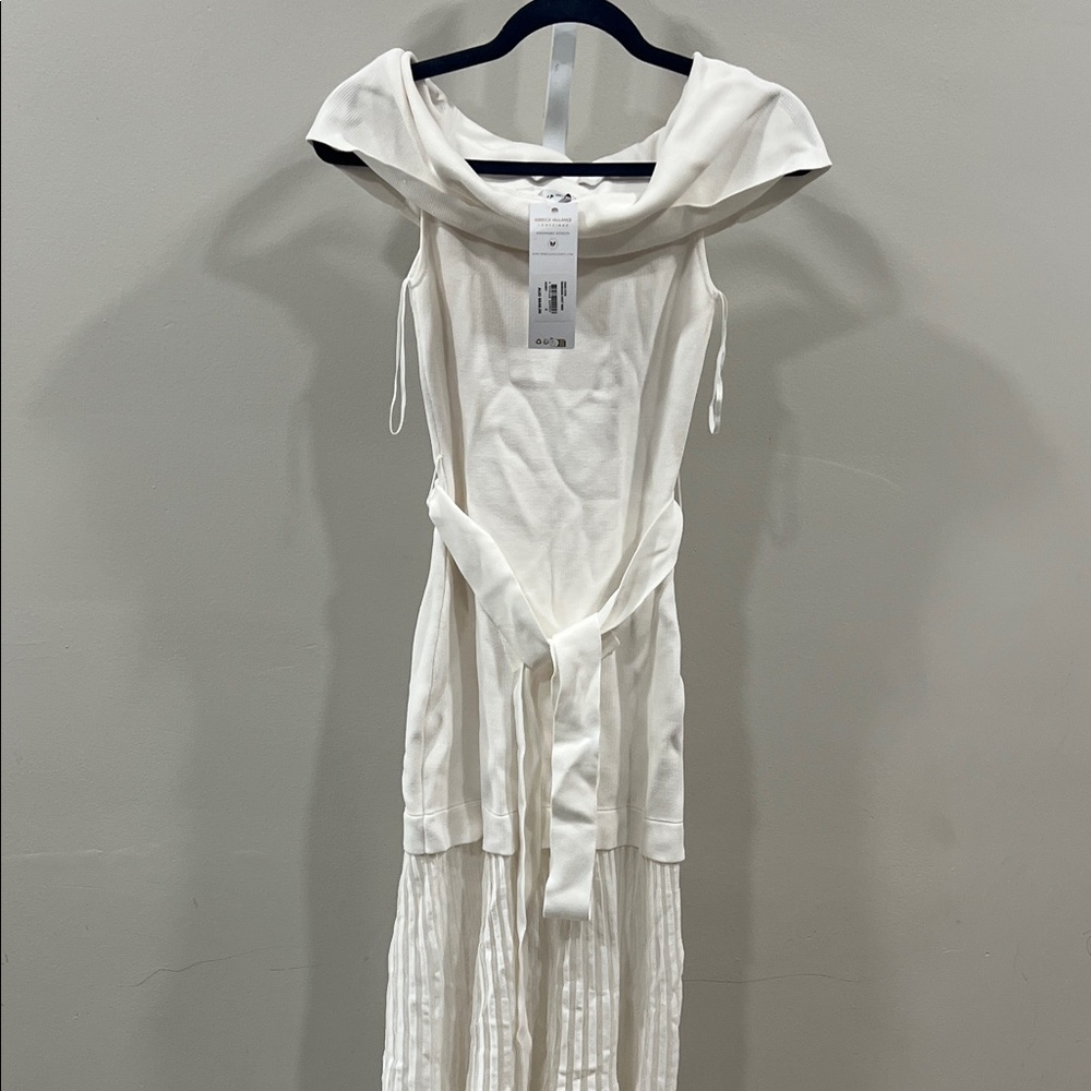 Rebecca Vallance Mariana Knit Midi Dress in Ivory - Picture 5 of 14